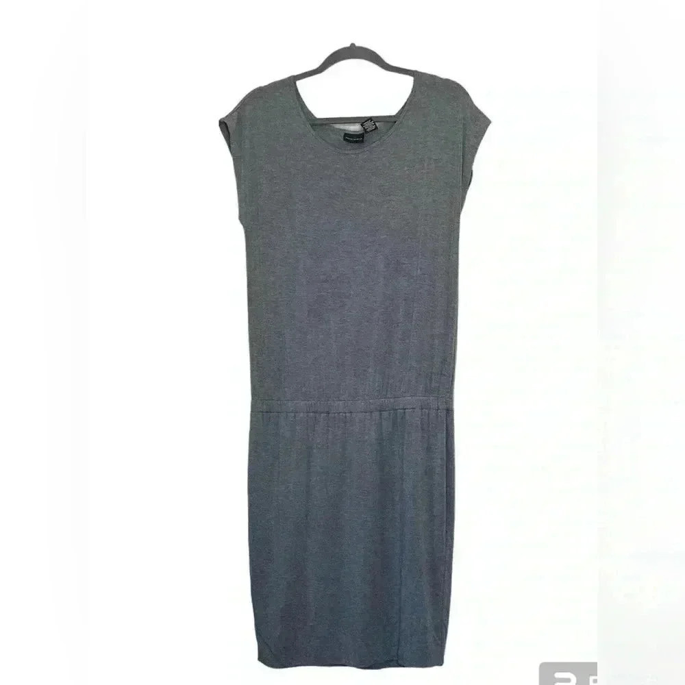 NWT Mercer & Madison gray Drop Waist Cap Sleeve Dress Women's Size Large